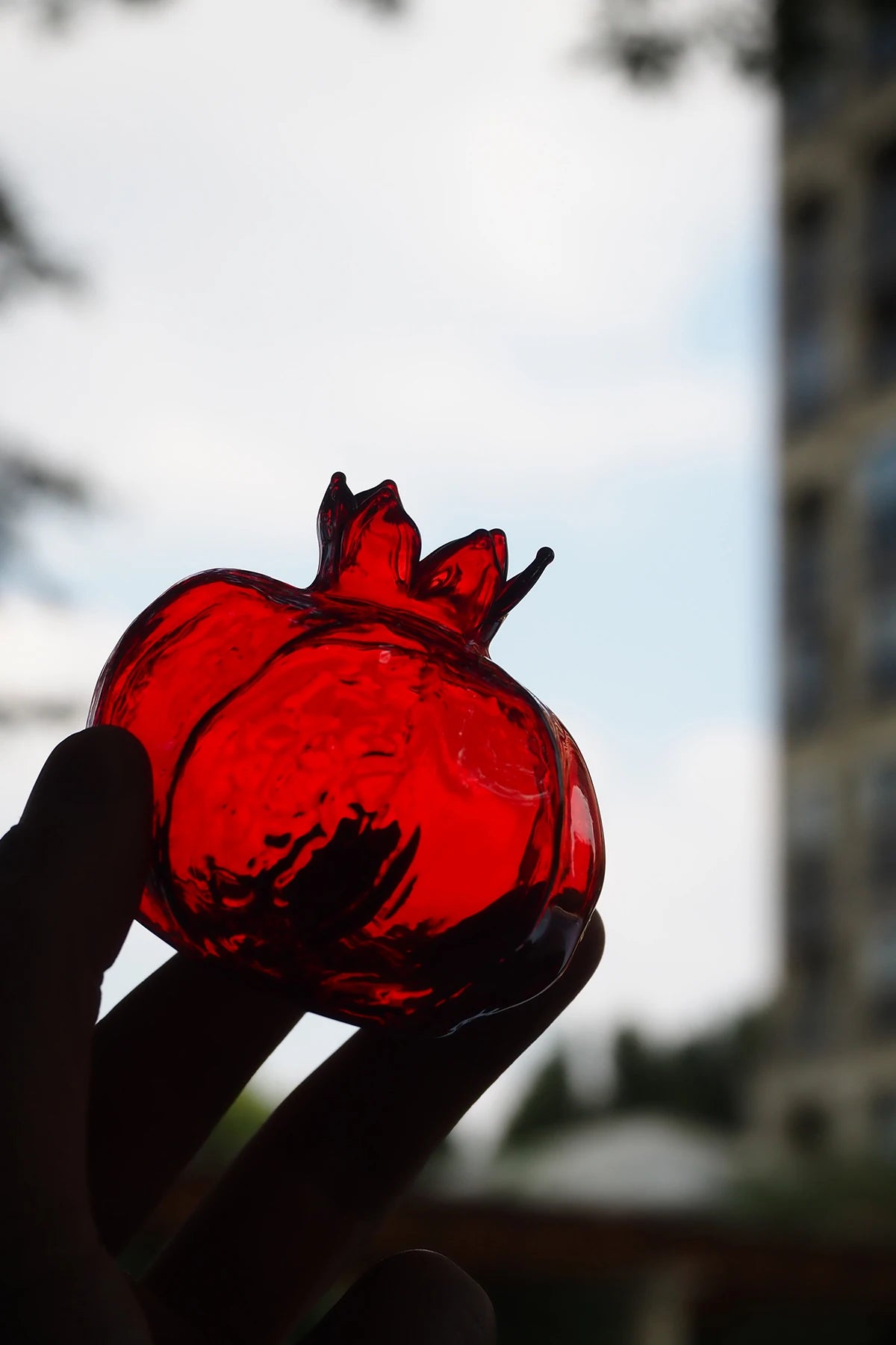 Pomegranate Glass Vase