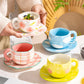 Hand Pinched Irregular Ceramic Patterned Mugs