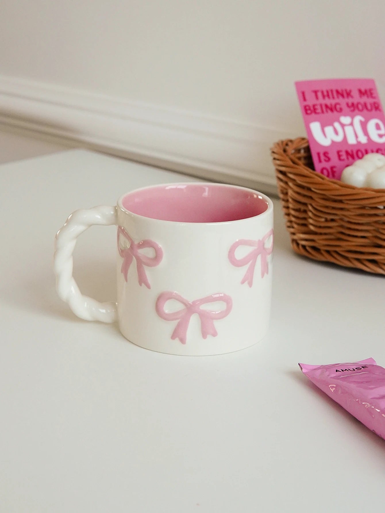 Dainty Bow Ceramic Mug
