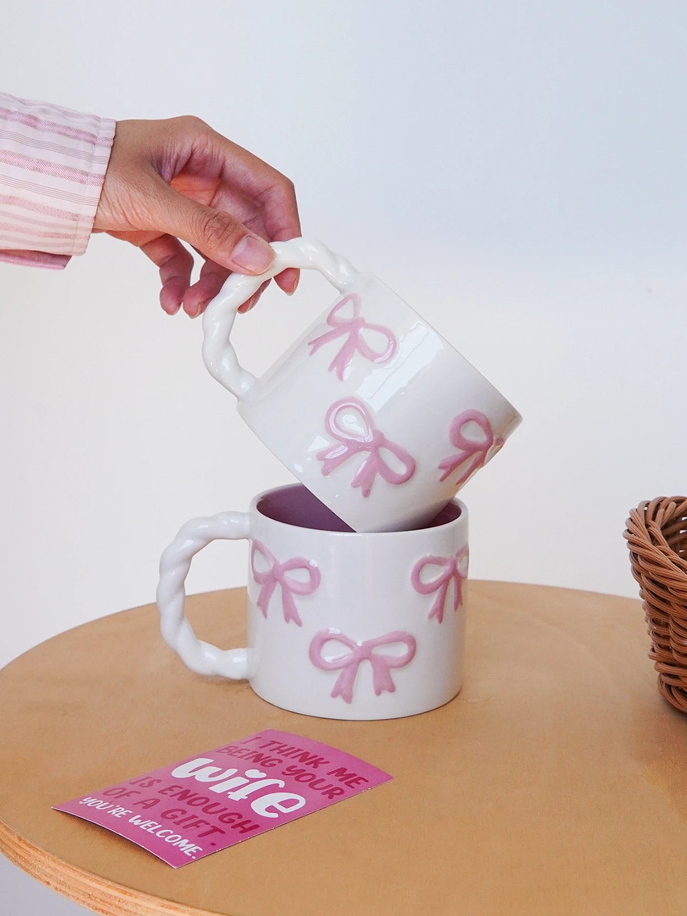 Dainty Bow Ceramic Mug