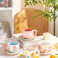 Hand Pinched Irregular Ceramic Patterned Mugs