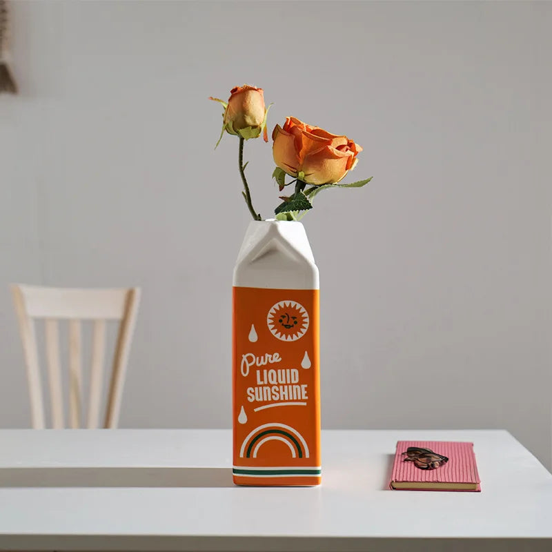 Juice Carton Vases