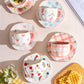Hand Pinched Irregular Ceramic Patterned Mugs