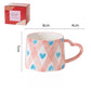 Ceramic Heart Pattern Mugs