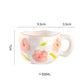 Hand Pinched Irregular Ceramic Patterned Mugs
