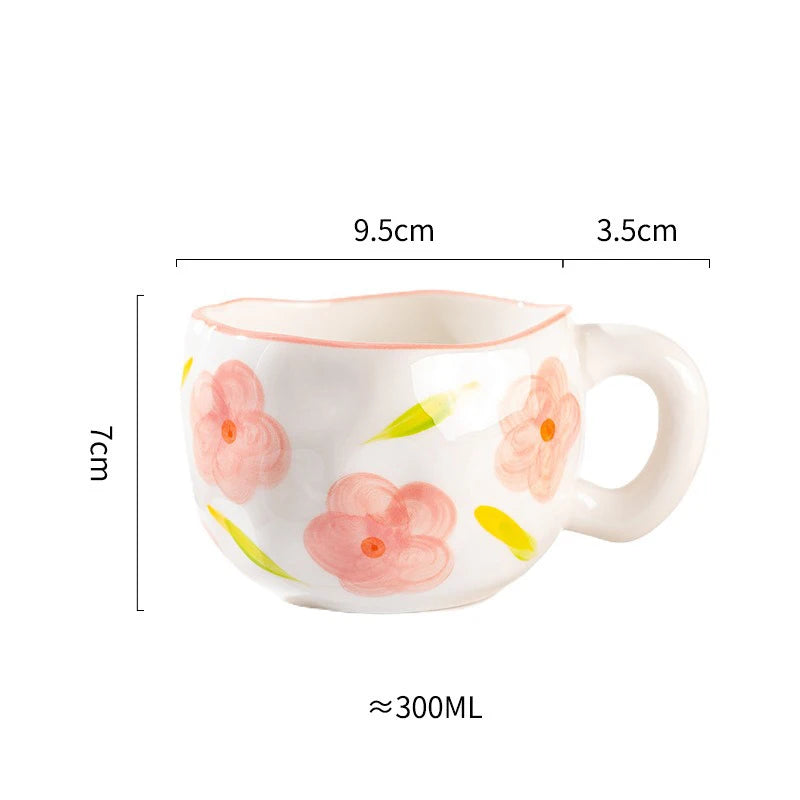 Hand Pinched Irregular Ceramic Patterned Mugs