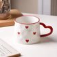 Ceramic Heart Pattern Mugs