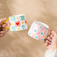 Ceramic Heart Pattern Mugs