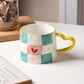 Ceramic Heart Pattern Mugs