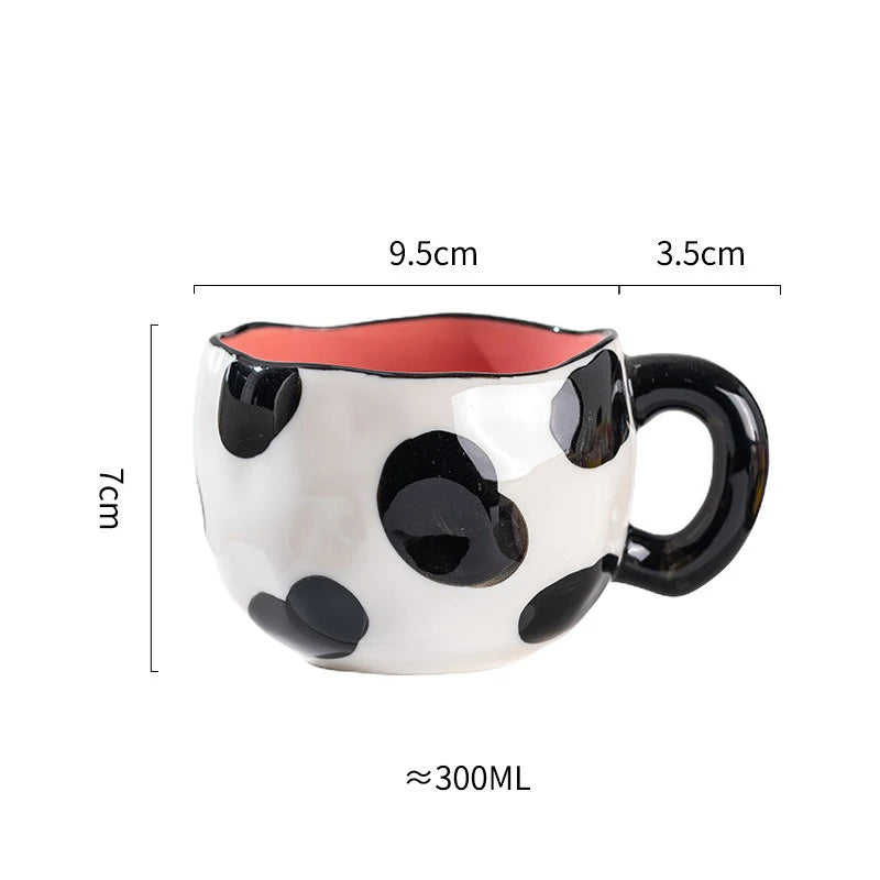Hand Pinched Irregular Ceramic Patterned Mugs
