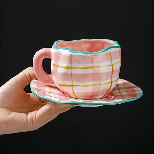Hand-painted Cottage Core Ceramic Mug