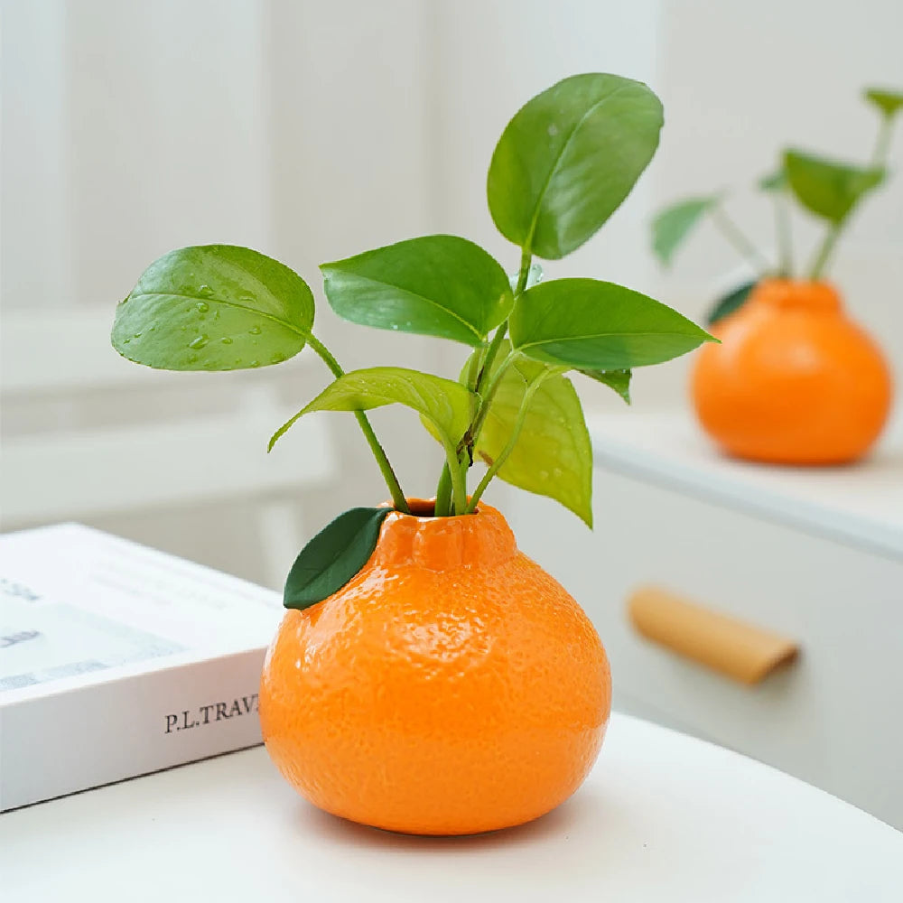 Orange Ceramic Vase