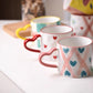 Ceramic Heart Pattern Mugs