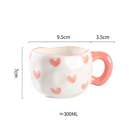 Hand Pinched Irregular Ceramic Patterned Mugs