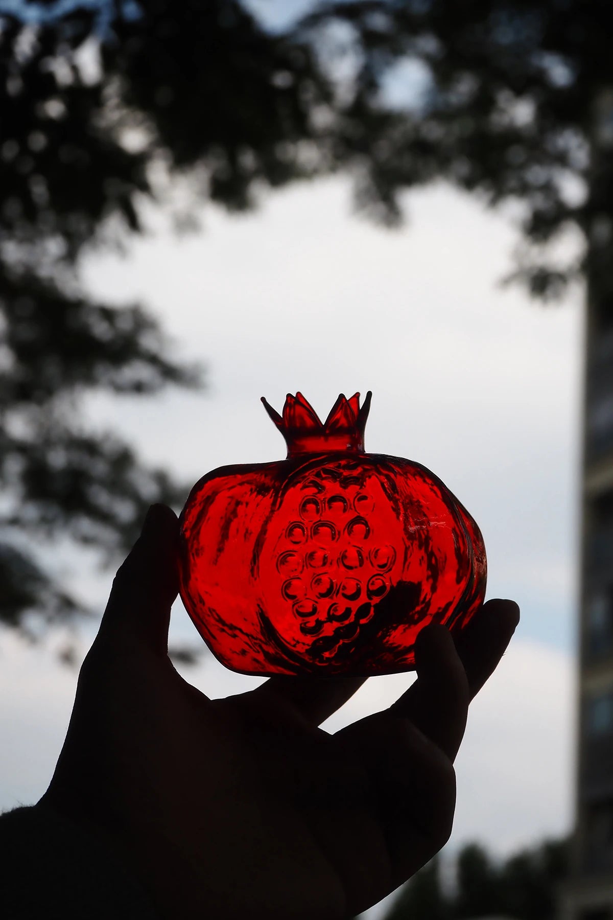 Pomegranate Glass Vase