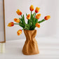 Crinkle Paper Bag Ceramic Vase