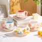 Hand Pinched Irregular Ceramic Patterned Mugs