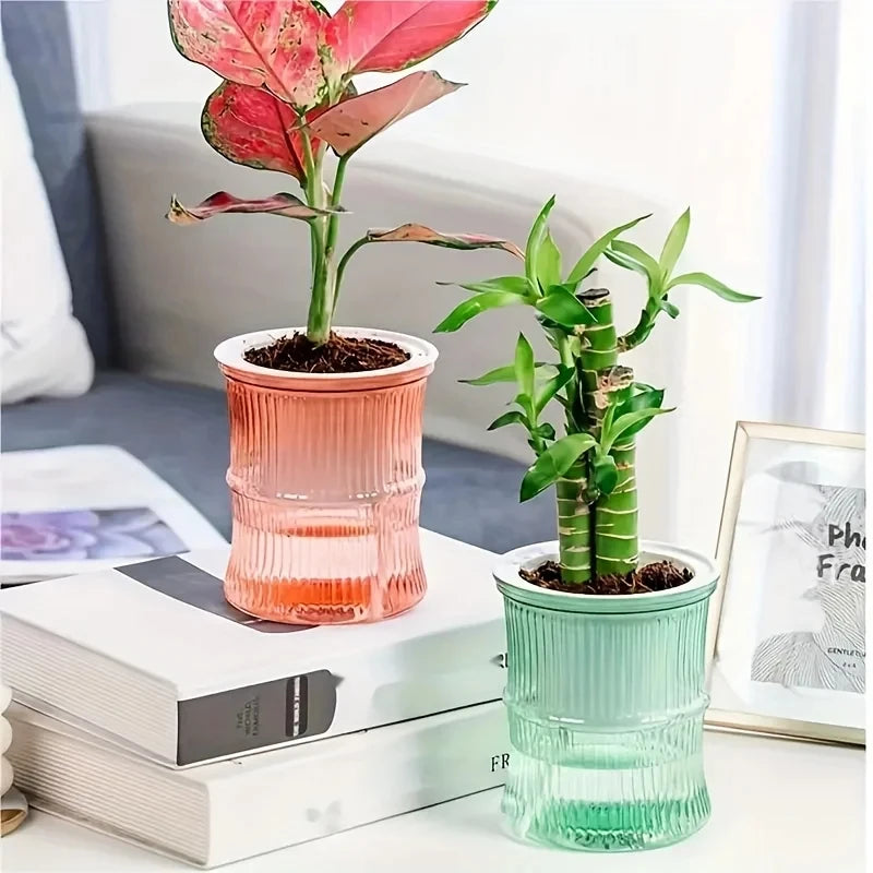 Double Layer Plastic Self Watering Planter