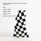 Checkerboard Grid Ceramic Vase