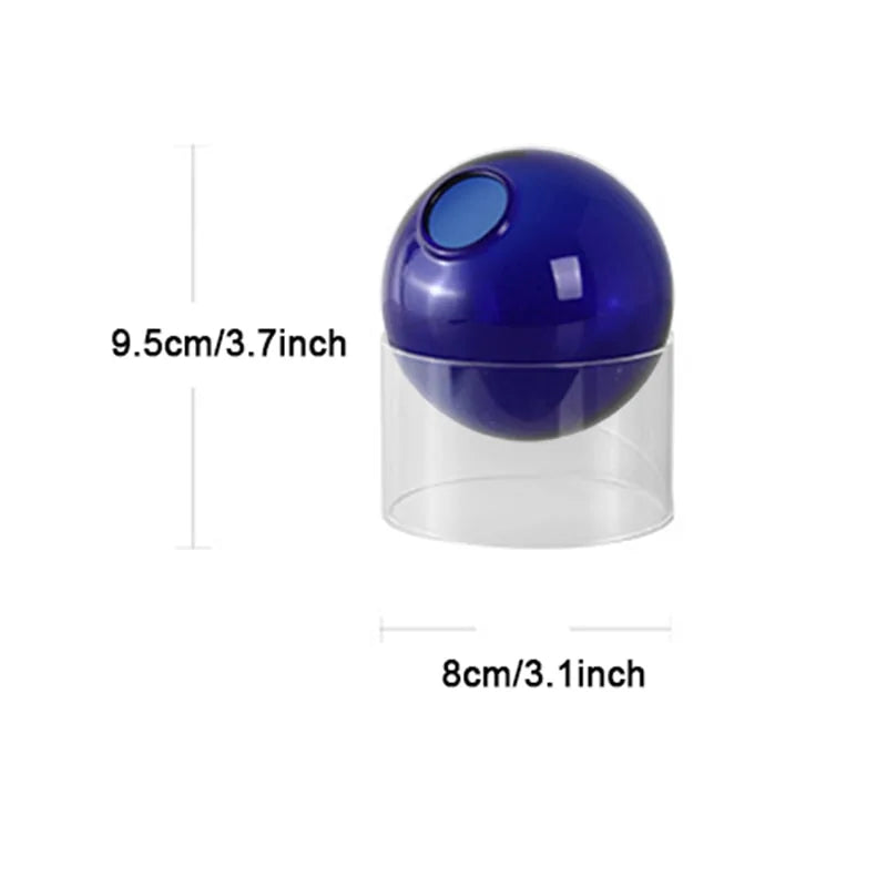 Colored Glass Orb Hydroponic Vase