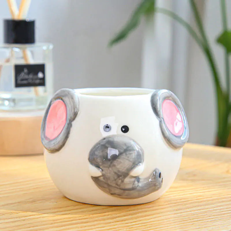 Cartoon Animal Ceramic Planter