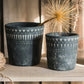 African Element Vintage Black Ceramic Planter