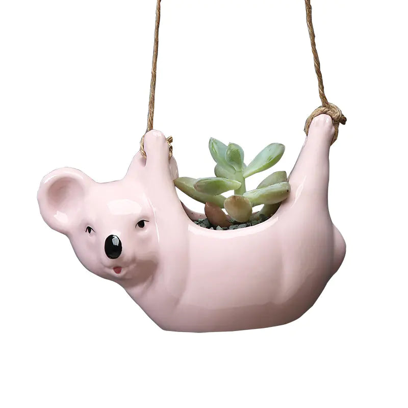 Hanging Koala Ceramic Planter