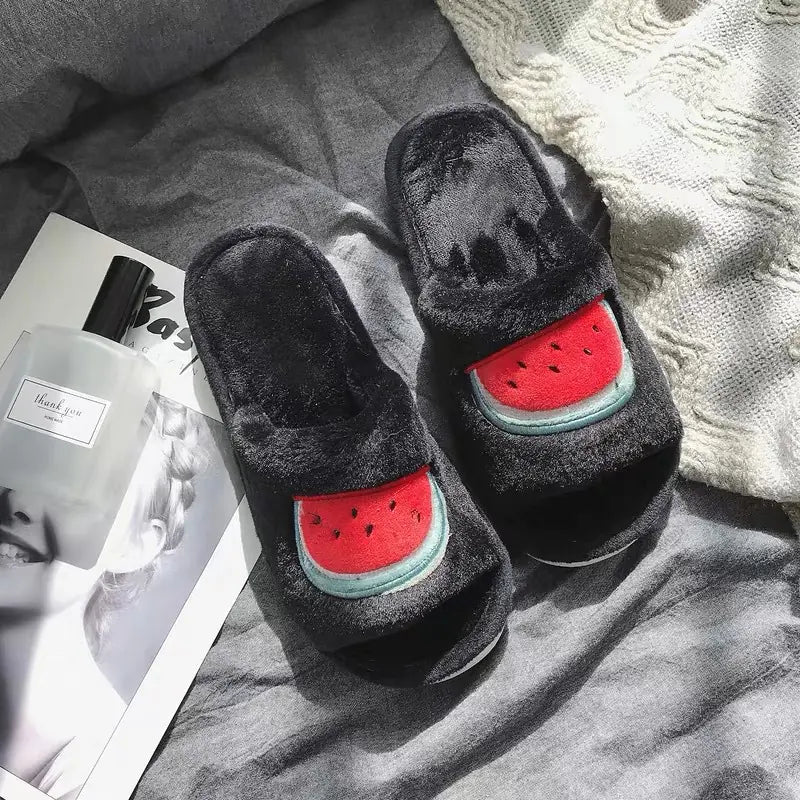 Fruit Plush Slippers