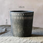 African Element Vintage Black Ceramic Planter