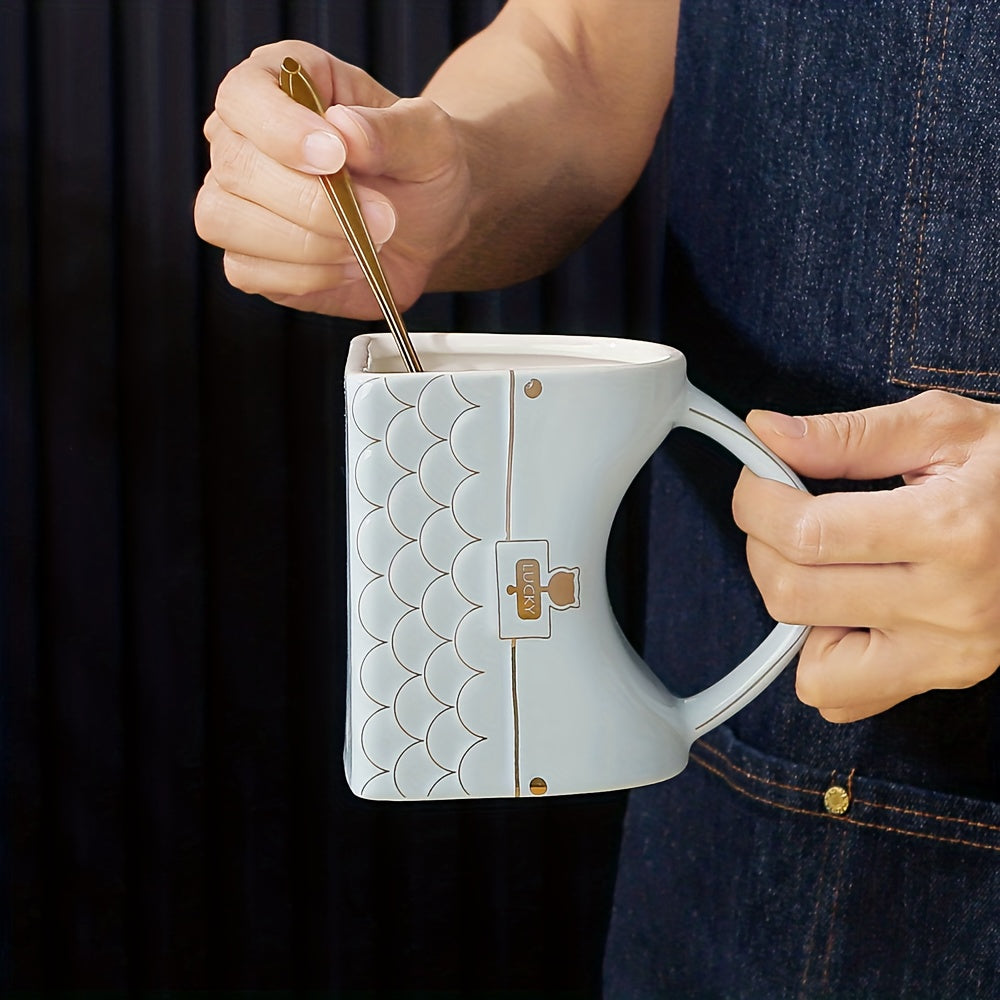 Handbag Ceramic Mug with Spoon