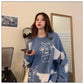 Cartoon Cow Loose Pullover Sweater