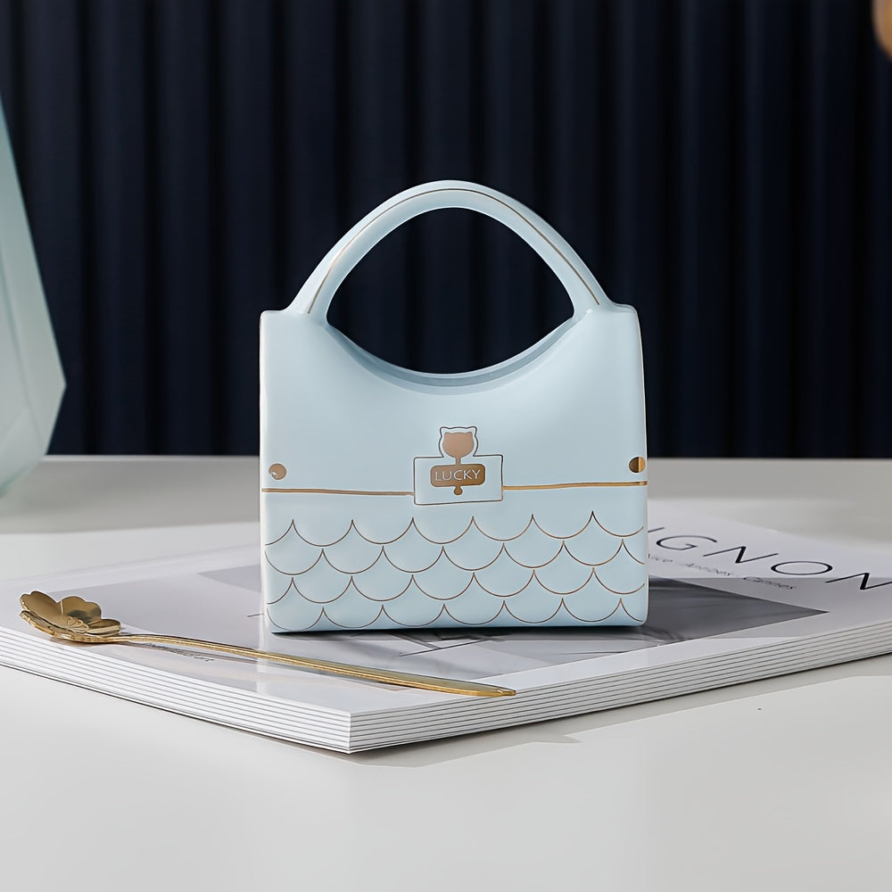 Handbag Ceramic Mug with Spoon