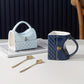 Handbag Ceramic Mug with Spoon