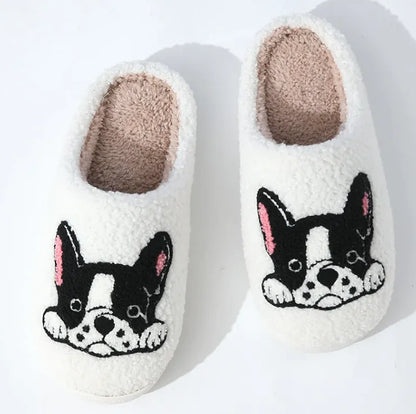 Bulldog Plush Slippers