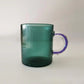 Vertical Pattern Colored Glass Cup