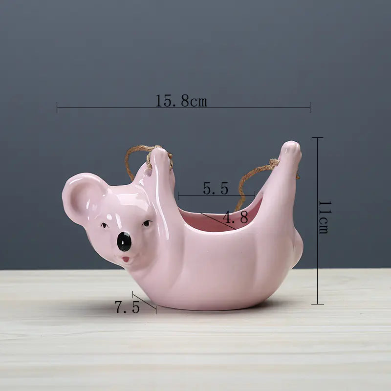 Hanging Koala Ceramic Planter