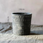 African Element Vintage Black Ceramic Planter