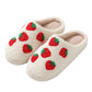 Strawberry Plush Slippers
