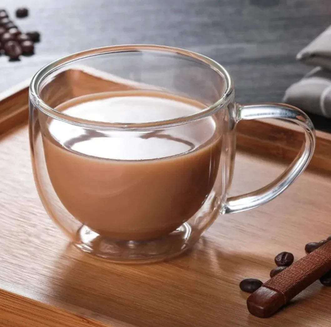 Double-Layer Insulated Glass Mug