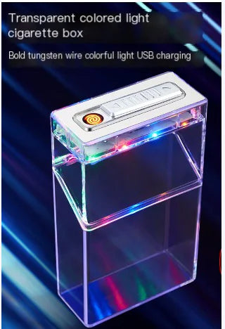 Transparent Cigarette Case Lighter