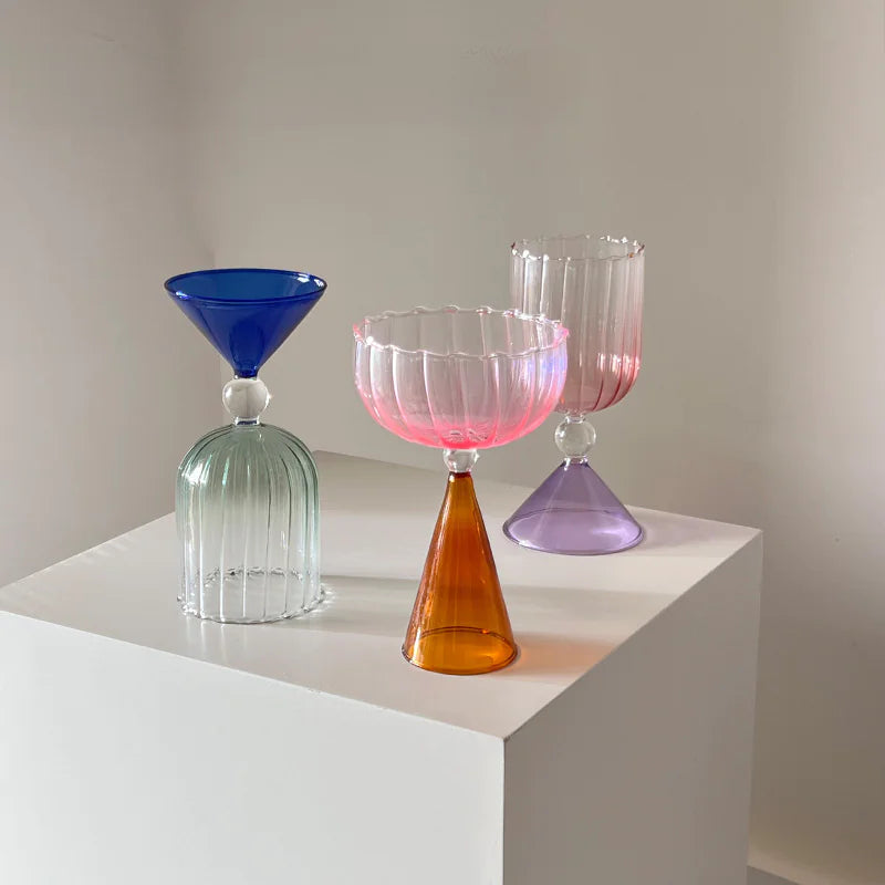 Irregular Design Glass Cup for Coffee, Milk, Juice