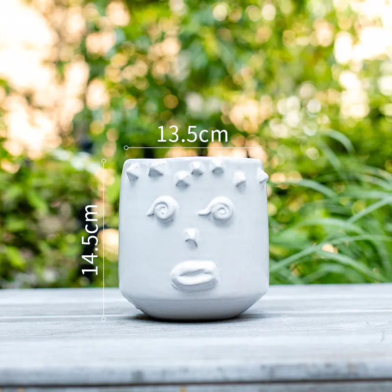 Handcrafted Ceramic Face Planter