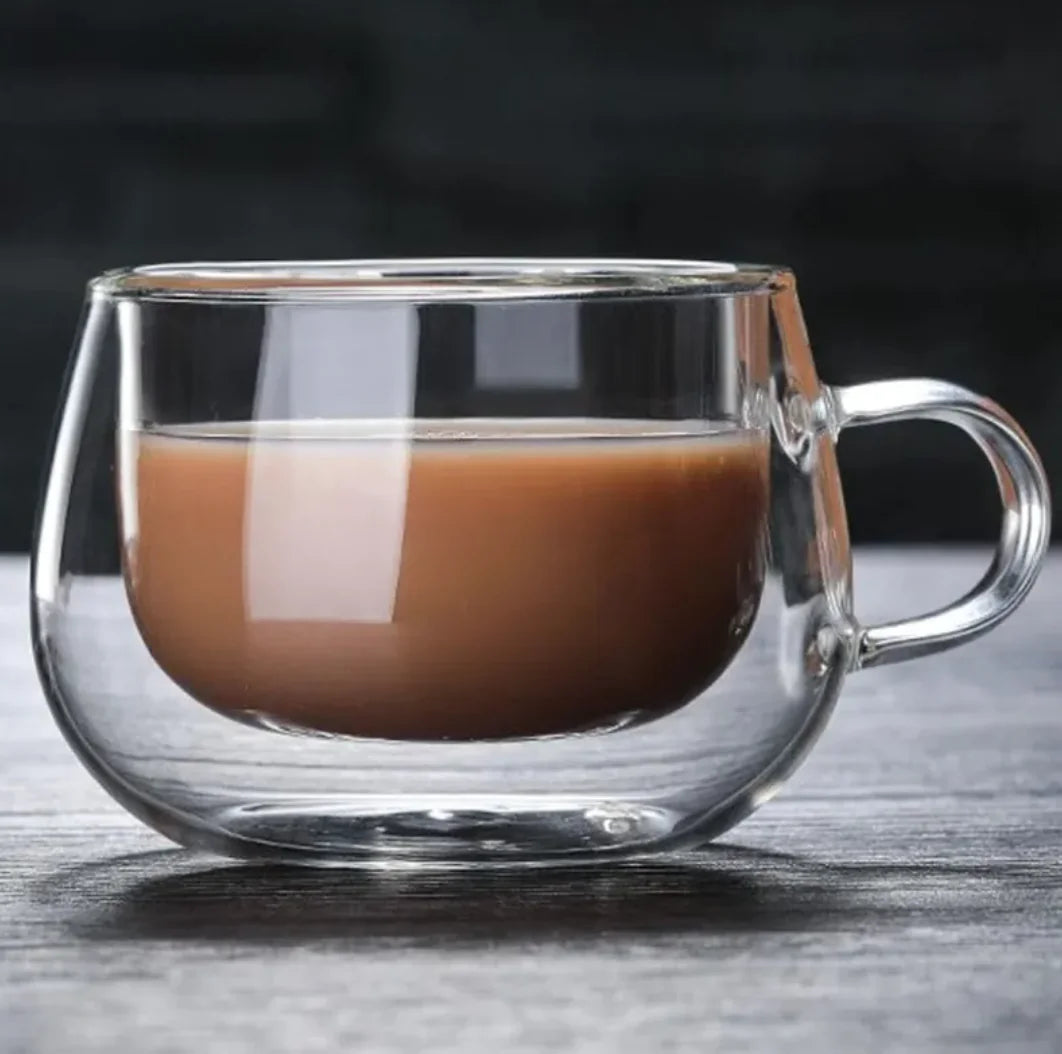Double-Layer Insulated Glass Mug