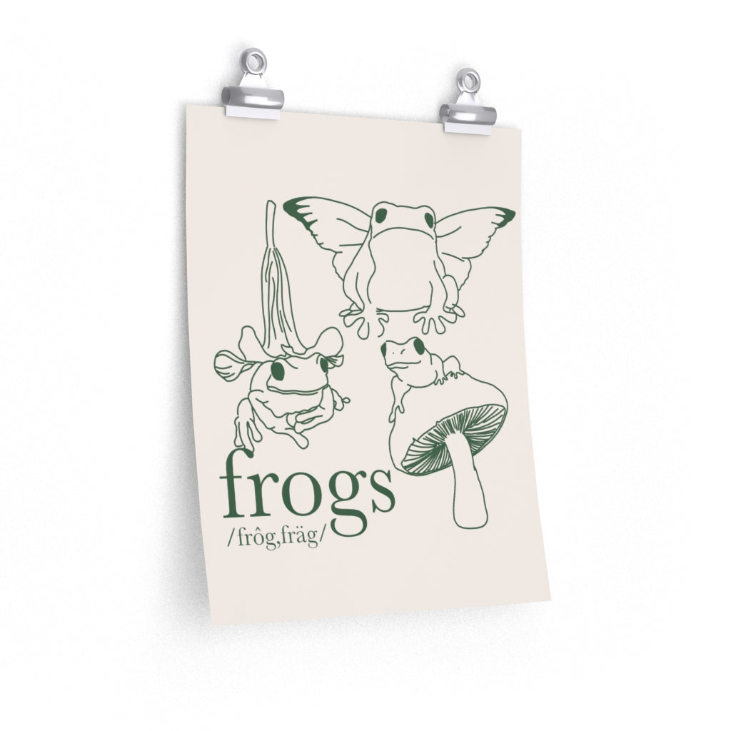 Vintage Frogs Poster