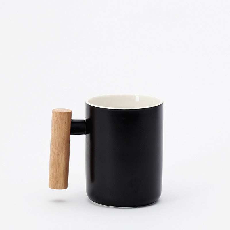 Solid Wooden Handle Mug