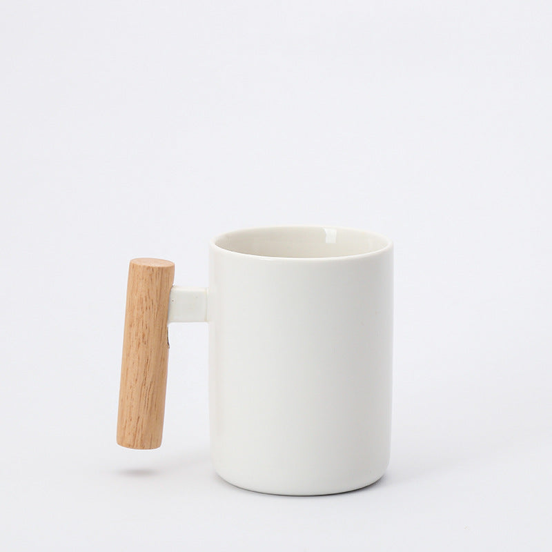 Solid Wooden Handle Mug