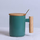 Solid Wooden Handle Mug