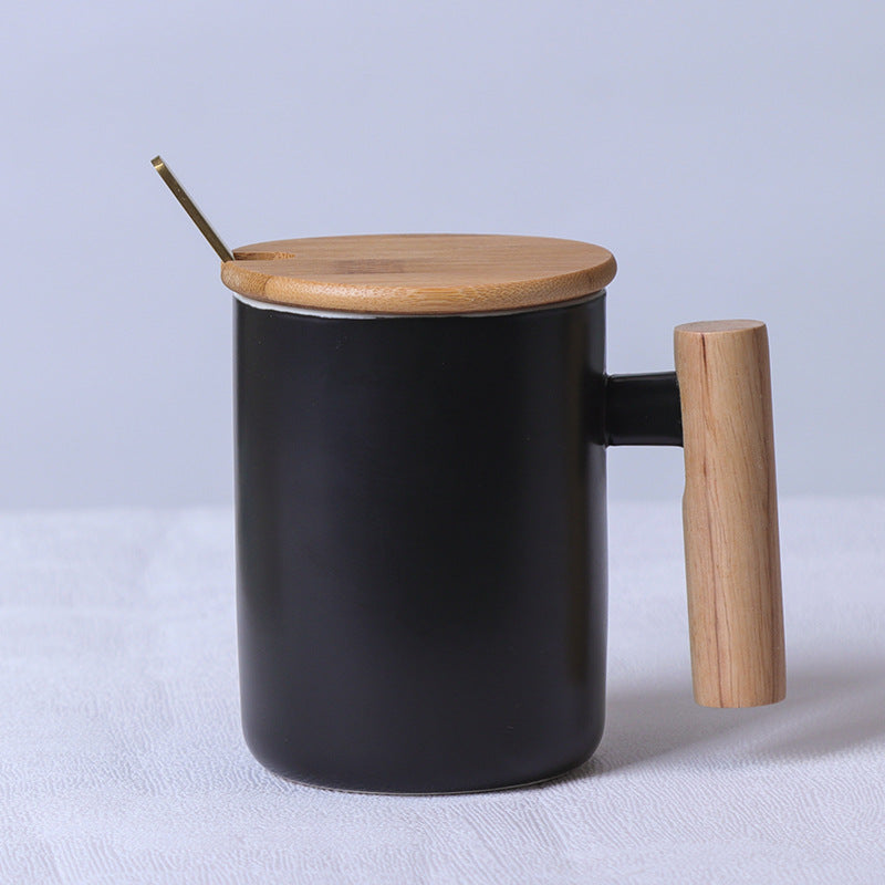 Solid Wooden Handle Mug