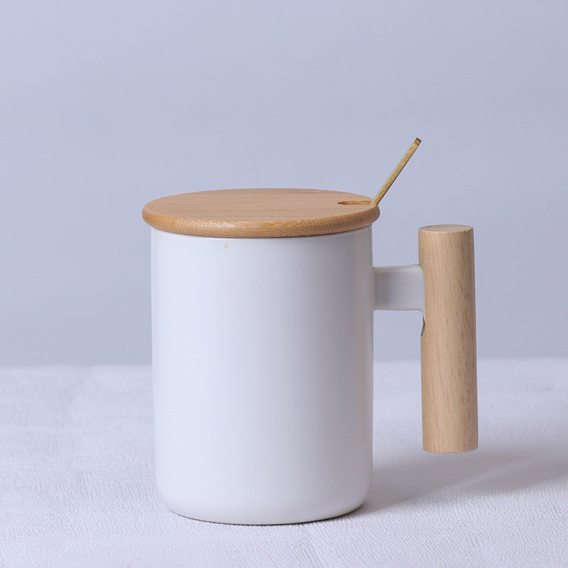 Solid Wooden Handle Mug