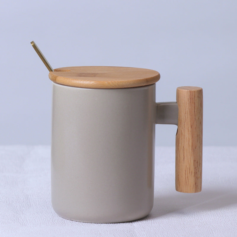Solid Wooden Handle Mug